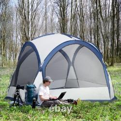 Tente de camping familiale pour 6-8 personnes, grand dôme, 4 murs en mesh, festival