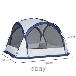 Tente de camping familiale pour 6-8 personnes, grand dôme, 4 murs en mesh, festival