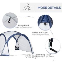 Tente de camping familiale pour 6-8 personnes, grand dôme, 4 murs en mesh, festival