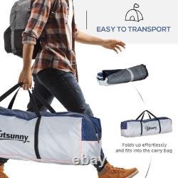 Tente de camping familiale pour 6-8 personnes, grand dôme, 4 murs en mesh, festival