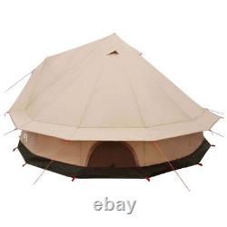 Tente de camping familiale pour 6 personnes, imperméable, abri extérieur crème, grande tente