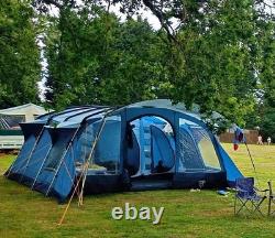 Tente de camping familiale spacieuse 7 places Vango Vail 700 Tente de grande cabine bleue