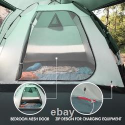 Tente de camping familiale spacieuse imperméable pour 4 personnes avec grande véranda 3000 mm