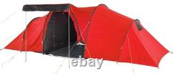 Tente de camping familiale tunnel Pro Action 6 personnes 3 pièces tunnel