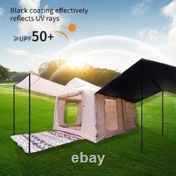 Tente de camping gonflable - 129 pieds carrés, grande tente gonflable avec cheminée, tente gonflable