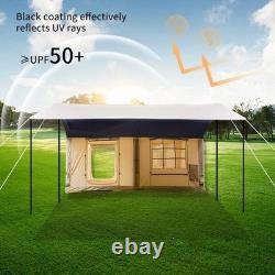 Tente de camping gonflable - 129 pieds carrés, grande tente gonflable avec cheminée, tente gonflable
