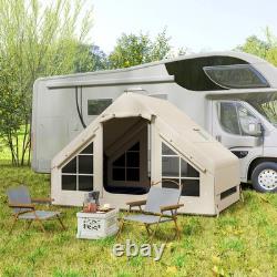 Tente de camping gonflable Outsunny avec pompe, tente de glamping pour 2 à 4 personnes