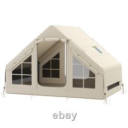 Tente de camping gonflable Outsunny avec pompe, tente de glamping pour 2 à 4 personnes