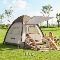 Tente de camping gonflable avec double toit, tente à air 3 personnes imperméable 3000 mm
