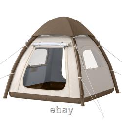 Tente de camping gonflable avec double-toit, tente à air 3 personnes imperméable 3000 mm reconditionnée