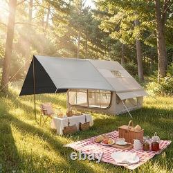 Tente de camping gonflable avec pompe et auvent, 4 à 6 personnes, tente pneumatique imperméable à gonfler Tente de camping gonflable avec pompe et auvent, 4 à 6 personnes, tente pneumatique imperméable à gonfler