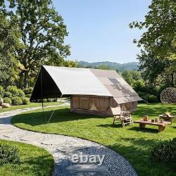 Tente de camping gonflable avec pompe et auvent, 4 à 6 personnes, tente pneumatique imperméable à gonfler
