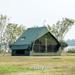 Tente de camping gonflable avec pompe manuelle, montage facile, imperméable et coupe-vent pour l’extérieur