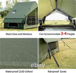 Tente de camping gonflable avec pompe manuelle, montage facile, imperméable et coupe-vent pour l’extérieur