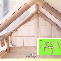 Tente de camping gonflable avec pompe manuelle, tente imperméable d'extérieur à gonfler pour 3 à 8 personnes