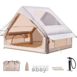 Tente de camping gonflable avec pompe, tente de glamping gonflable pour 2 à 4 personnes, tente cabine à gonfler, Royaume-Uni