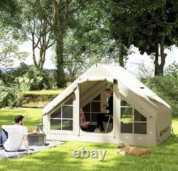 Tente de camping gonflable avec pompe, tente de glamping pour 2 à 4 personnes