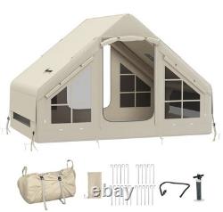 Tente de camping gonflable avec pompe, tente de glamping pour 2 à 4 personnes