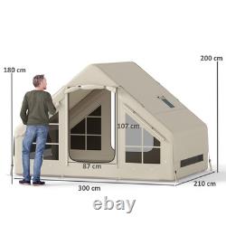 Tente de camping gonflable avec pompe, tente de glamping pour 2 à 4 personnes