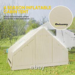 Tente de camping gonflable avec pompe, tente de glamping pour 2 à 4 personnes