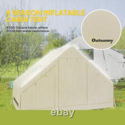 Tente de camping gonflable avec pompe, tente de glamping pour 2 à 4 personnes