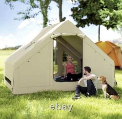 Tente de camping gonflable avec pompe, tente de glamping pour 2 à 4 personnes