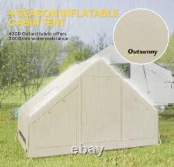Tente de camping gonflable avec pompe, tente de glamping pour 2 à 4 personnes
