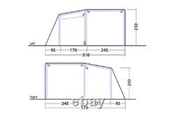 Tente de camping gonflable en toile TC Outwell Virginia 5 places, toute neuve et primée