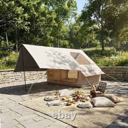 Tente de camping gonflable pop-up pour 4 à 6 personnes, installation instantanée, tente extérieure à gonfler avec air