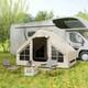 Tente De Camping Gonflable Pour 2 &agrave; 4 Personnes Avec Pompe, 2 Portes, 6 Fen&ecirc;tres, Crochet Et Sac De Transport