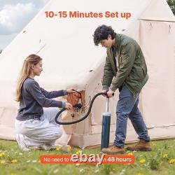 Tente de camping gonflable pour 3 à 5 personnes, tente de glamping avec pompe, facile à monter
