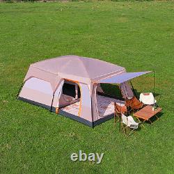 Tente de camping grande famille avec chambres pour 4-12 personnes, imperméable, deux chambres U7U2