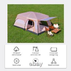 Tente de camping grande famille avec chambres pour 4-12 personnes, imperméable, deux chambres U7U2