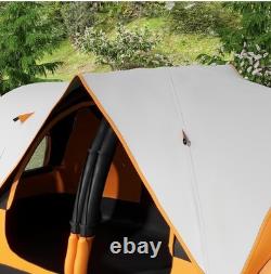 Tente de camping grande pour 5-6 personnes Outsunny avec sac, cadre en fibre de verre et acier, orange
