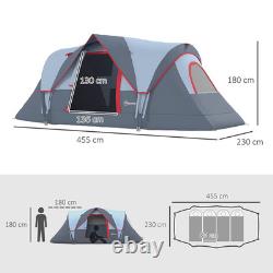 Tente de camping grande pour 5-6 personnes, une chambre, imperméable, familiale, extérieur, randonnée, festival