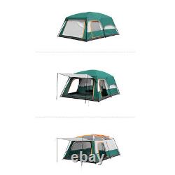 Tente de camping grande pour 8-12 personnes, imperméable, abri de randonnée au soleil, N4U9