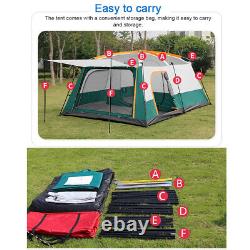 Tente de camping grande pour 8-12 personnes imperméable, abri familial pour randonnée en plein air R5P3