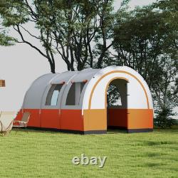 Tente de camping imperméable 3000 mm familiale 5 à 6 personnes crème orange