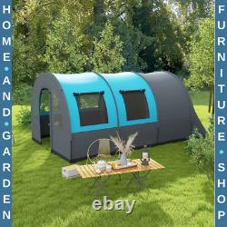 Tente de camping imperméable de 3000 mm pour 5 à 6 personnes, familiale, avec espace de vie, chambre et sac de transport