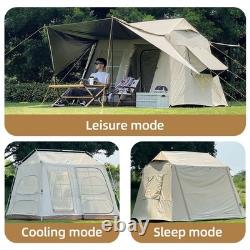 Tente de camping imperméable et anti-soleil pour grande famille avec projecteur PBHF