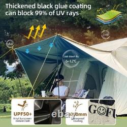 Tente de camping imperméable et anti-soleil pour grande famille avec projecteur PBHF