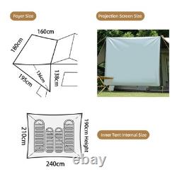 Tente de camping imperméable et anti-soleil pour grande famille avec projecteur PBHF