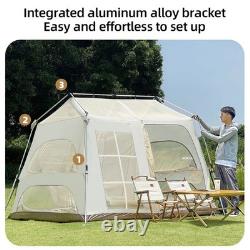 Tente de camping imperméable et anti-soleil pour grande famille avec projecteur PBHF