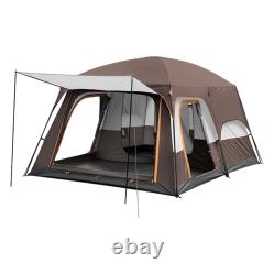 Tente de camping imperméable et facile à installer, grande tente familiale avec séparateur de pièces