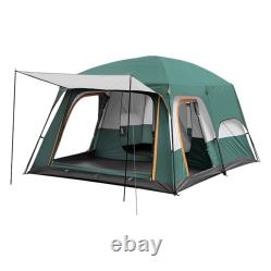 Tente de camping imperméable et facile à monter, grande tente familiale avec séparateur de pièce