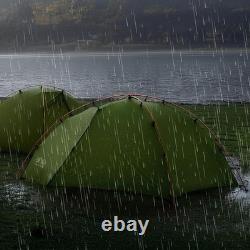 Tente de camping imperméable pour 2 personnes, légère, facile à monter et avec auvent polyvalent