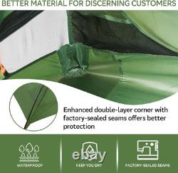 Tente de camping imperméable pour 4 personnes avec ventilation et sac de transport, installation facile