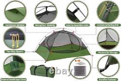 Tente de camping imperméable pour 4 personnes avec ventilation et sac de transport, installation facile