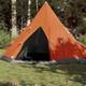 Tente De Camping Imperm&eacute;able Pour 4 Personnes, Tipi Grande Taille 367 Cm, Bleue Avec Sac De Transport