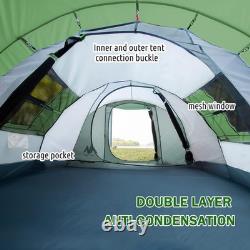 Tente de camping instantanée 4-6 personnes avec grand vestibule et design étanche